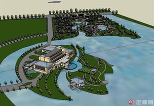 现代中式风韵 旅游区度假村一体化规划与SU模型设计解析